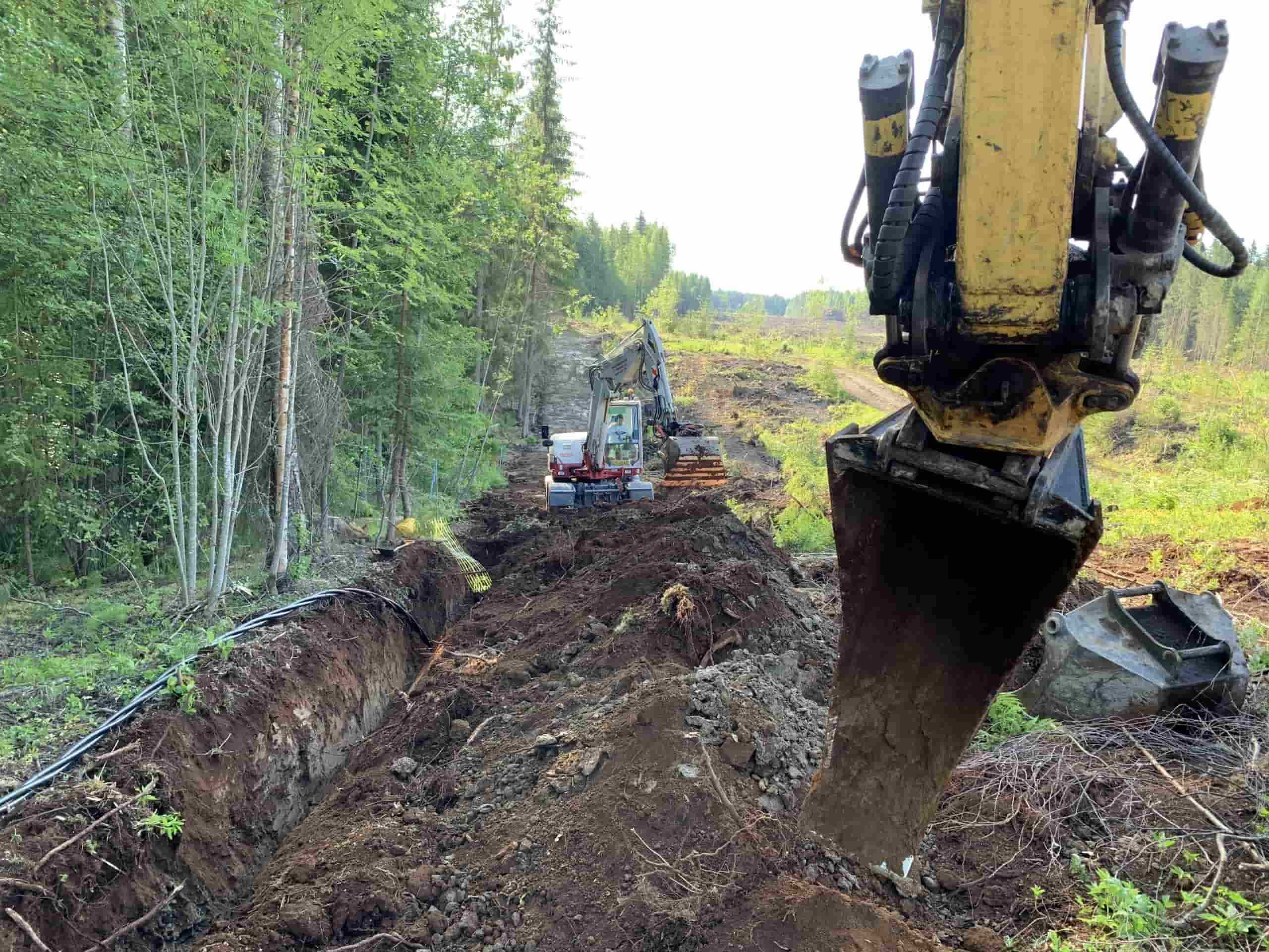Sähkö- ja kuituverkon rakennus Pirkanmaa